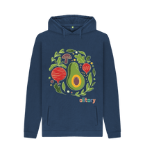 Load image into Gallery viewer, Navy Printed Hoody Front