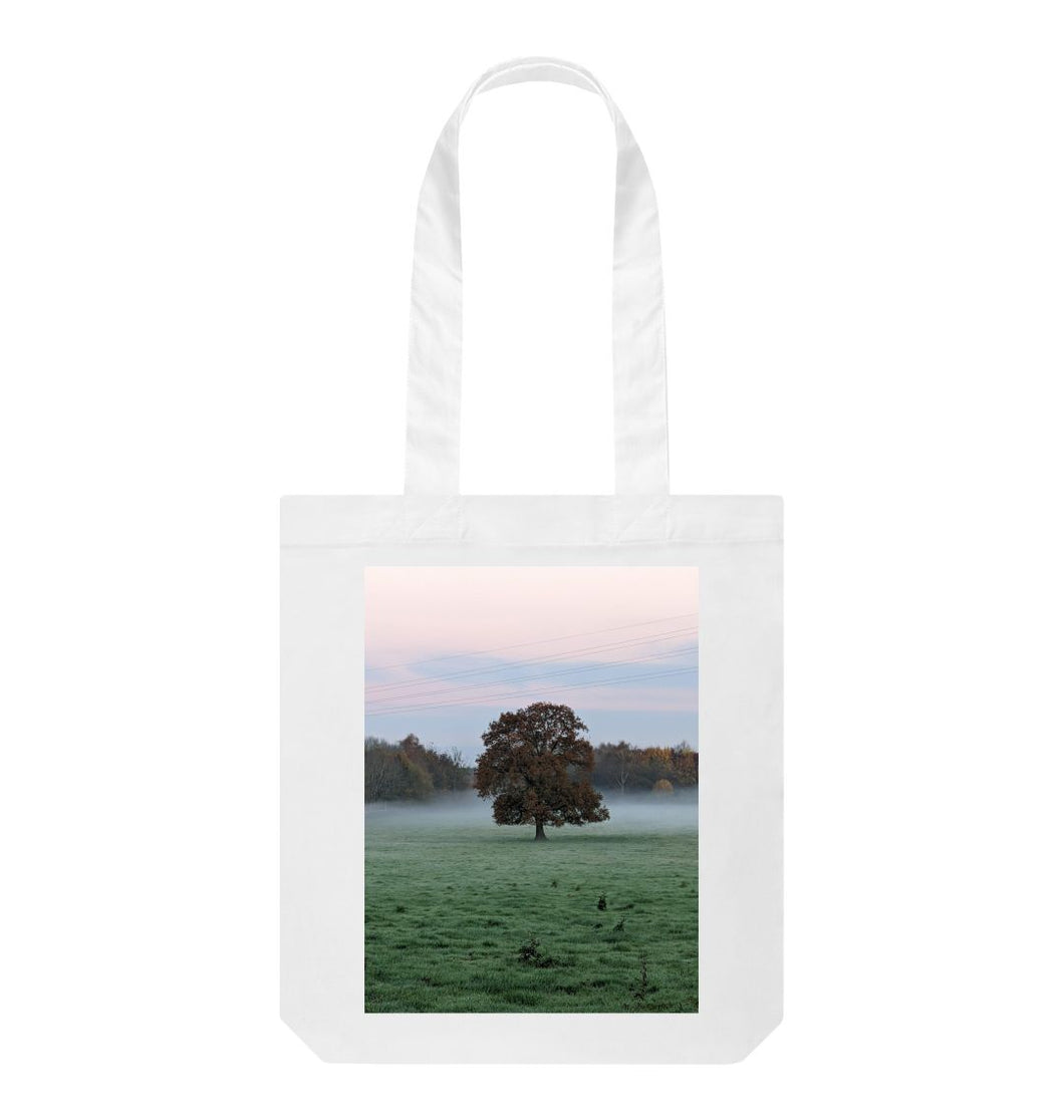 White Let it tree Tote